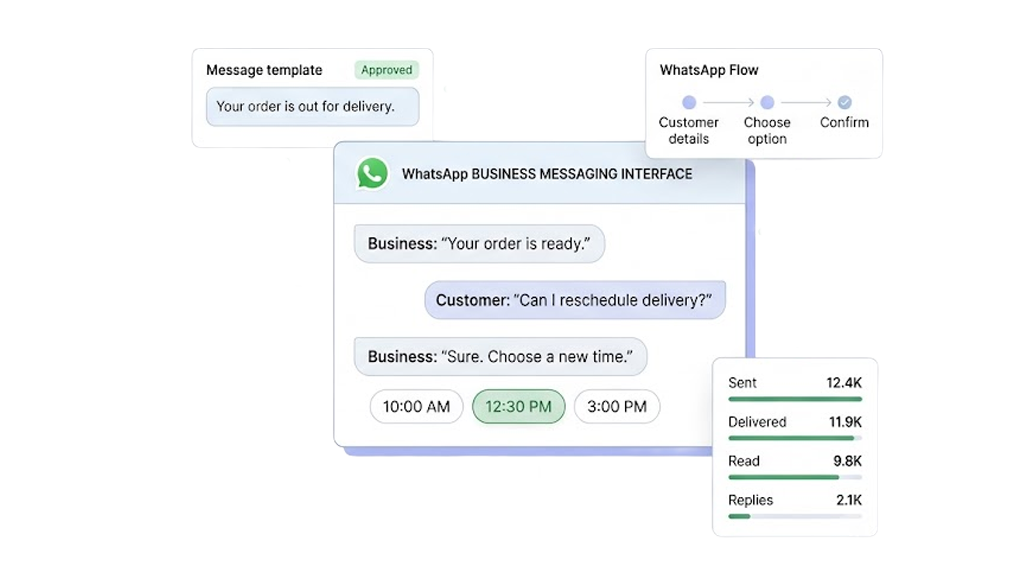 WhatsApp message analytics and templates
